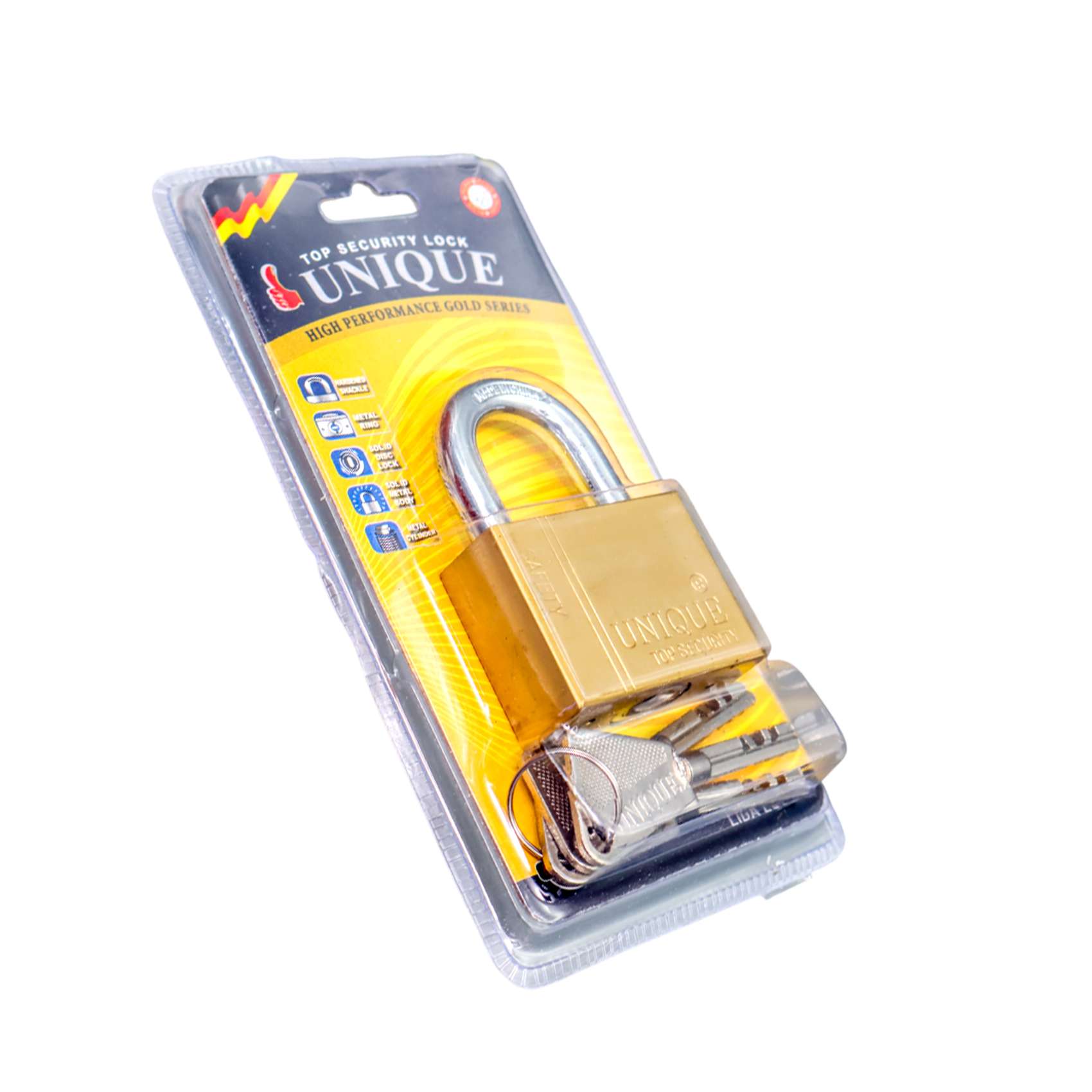 UNIQUE SECURITY LOCK GOLD 50MM