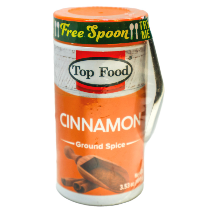 6161105849599 Top Food Cinnamon Powder Jar 100g - Image 1