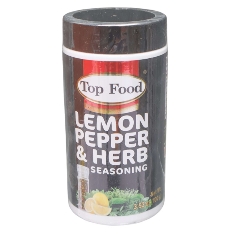 6162005202224 Top Food Lemon Pepper & Herb Seasoning Jar 100g - Image 1