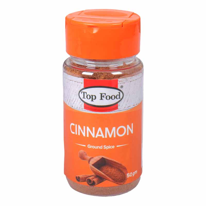 Top Food Cinnamon Powder Jar 50g – Pure Natural Spice for Baking, Tea, Cooking & Health