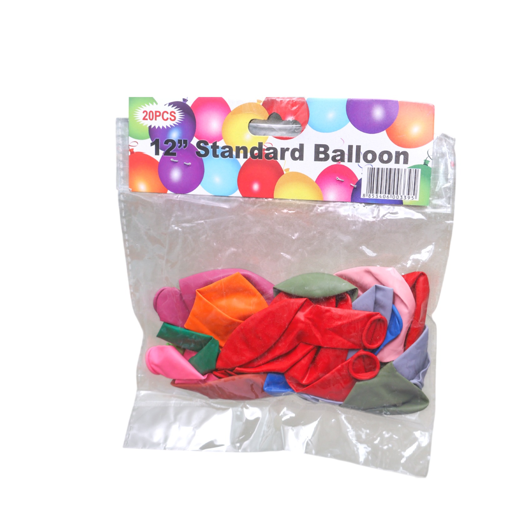 MIX COLOR STANDARD BALLOONS 20PC