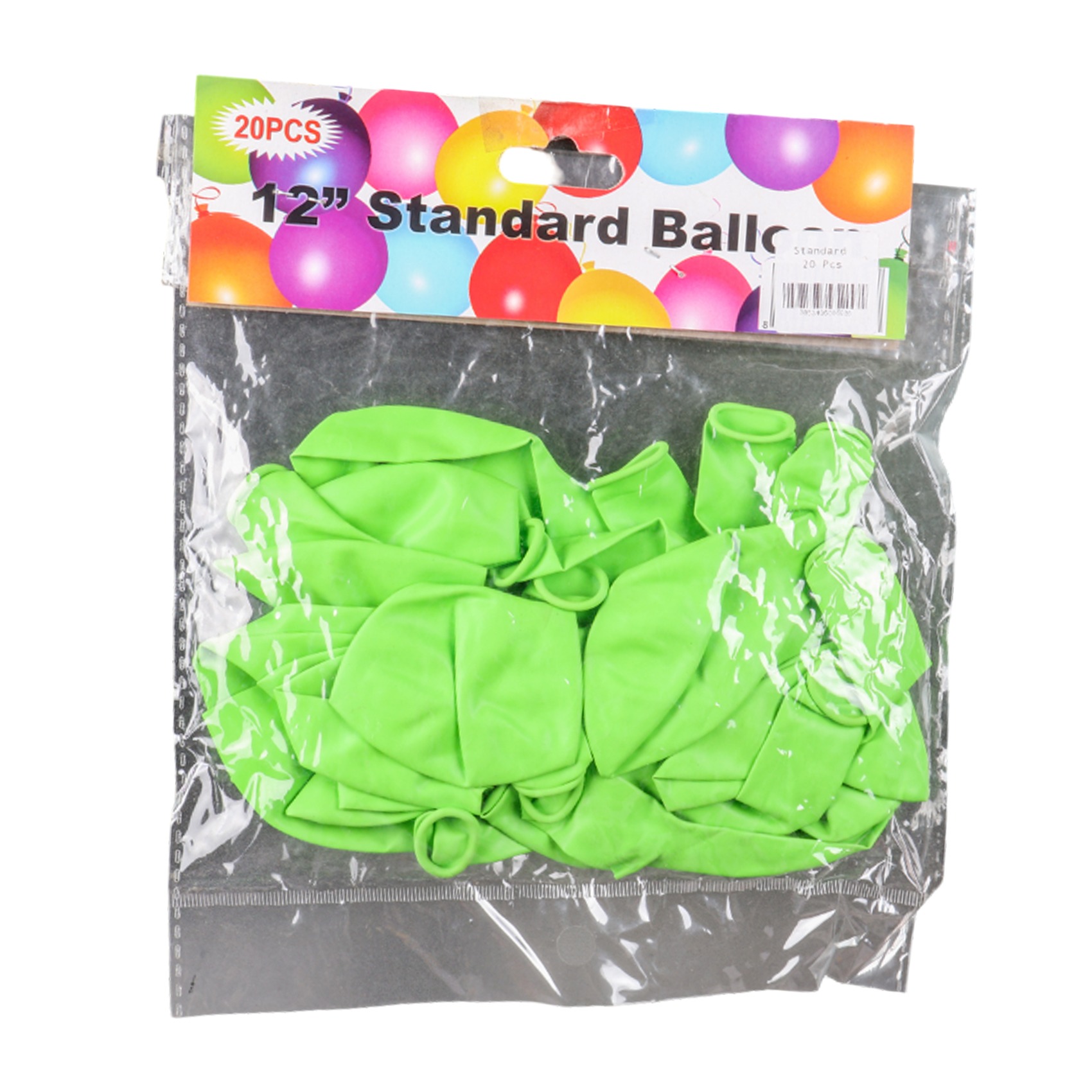 SINGLE COLOR STANDARD BALLOONS 20PC