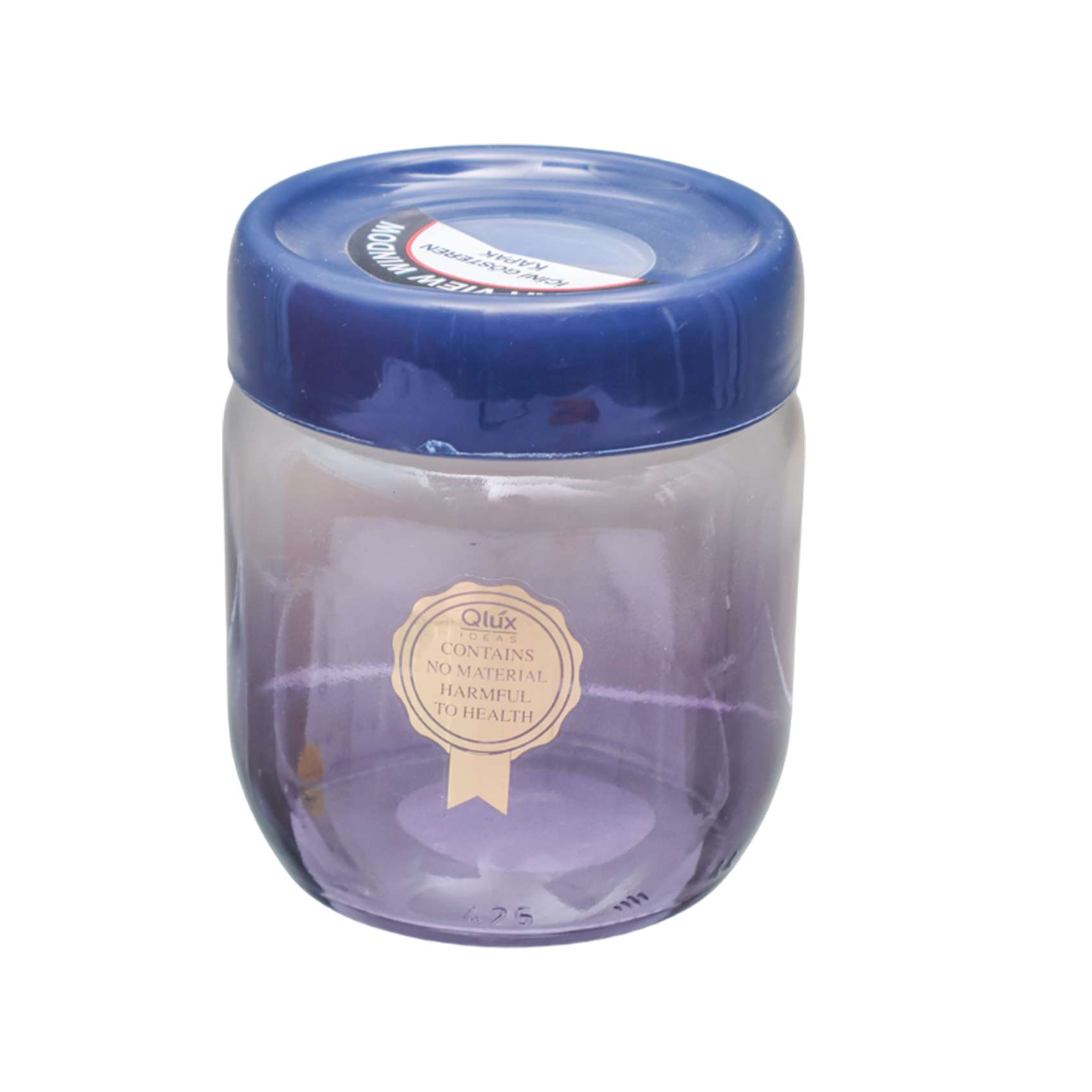 Qlux rainbow glasss jar 425CC indigo