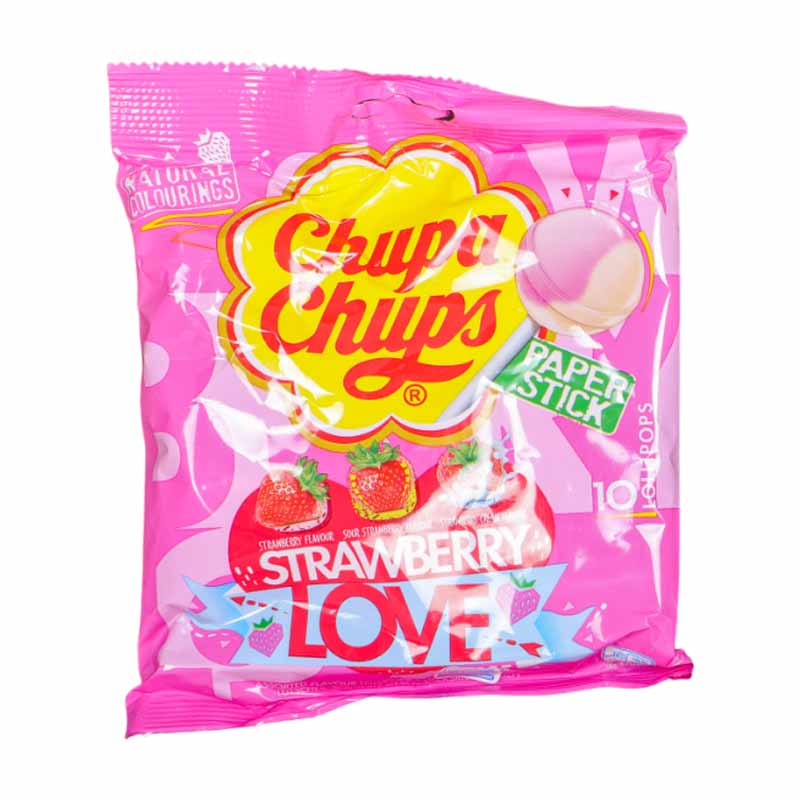 CHUPA CHUPS STRAWBERRY LOVE LOLLIPOPS120G