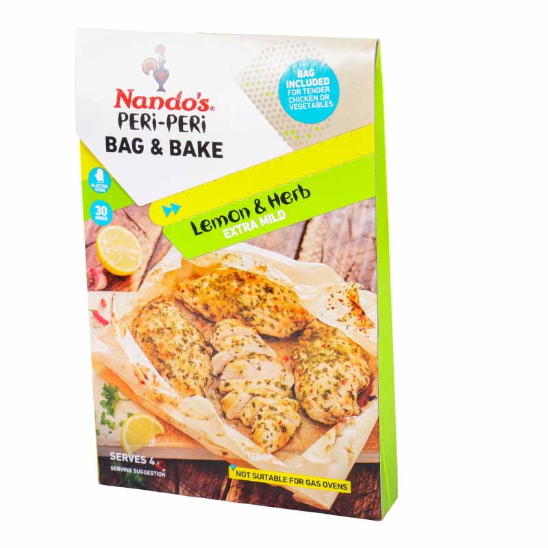 Nando’s Peri Peri B&B Lemon & Herb 20g – Mild Peri Peri Seasoning for Perfect Chicken, Fish & Veggies