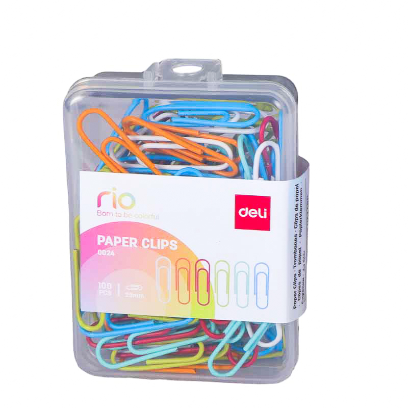 DELI Plastic Assorted Color Paper Clips – Durable, Non-Slip Office Clips DELI Plastic Assorted Color Paper Clips – Durable, Non-Slip Office Clips