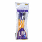 UNO Fine Tip Ballpen 3-Pack AST402-3 – Smooth Writing, Quick-Dry Ink, Precision 0.5mm Fine Point Pens