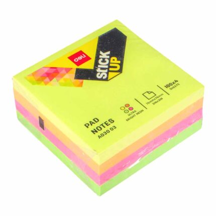 DELI A030 Stickup Notes Value-Pack – Colorful Adhesive Notes for Office & School