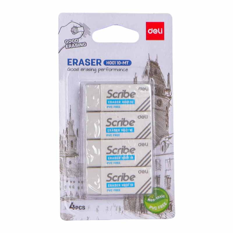 DELI PVC-FREE WHITE ERASER PACK DELI PVC-FREE WHITE ERASER PACK