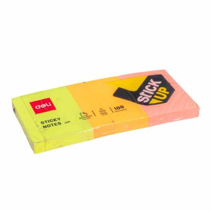DELI Stickup Notes 2"x1.5" – Assorted Colors, Self-Adhesive Memo Pads for Office & Home