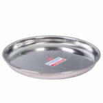 Signature Stainless Steel Bidding Plate 25cm – Heavy-Duty S/S Serving Plate for Hotels, Restaurants & Home Use