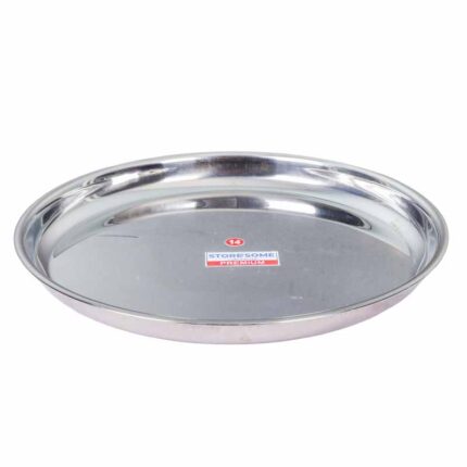 Signature Stainless Steel Bidding Plate 32cm – Premium Round Serving & Display Plate