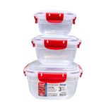 DUNYA 3PC Storage Container Set #30807 – Durable Kitchen & Home Organization Solution