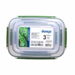 DUNYA 3PC Storage Container Set #30846 – Airtight Multi-Purpose Kitchen & Home Organization Containers