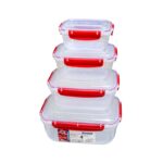 DUNYA 4PC Storage Container Set #30882 – Airtight Food Storage Containers for Kitchen & Pantry