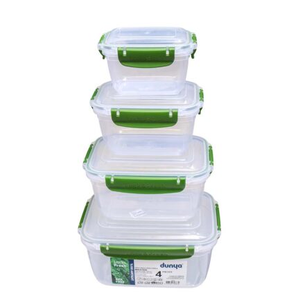 DUNYA 4-Piece Storage Container Set #30867 – Durable, Airtight Kitchen & Home Food Storage Containers