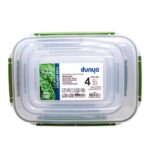 DUNYA 4PC Storage Containers Set ST#30848 – Durable Multi-Purpose Plastic Food & Home Storage Containers
