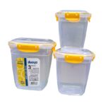 DUNYA 3PC Storage Containers Set #30838 – Airtight Kitchen & Pantry Organizer