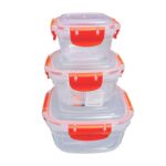 DUNYA 3-Piece Storage Container Set #30871 | Airtight Plastic Food Storage Containers