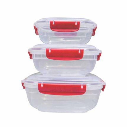 DUNYA 3-Piece Storage Container Set #30879 – Airtight Food Storage Boxes for Kitchen & Pantry Organization