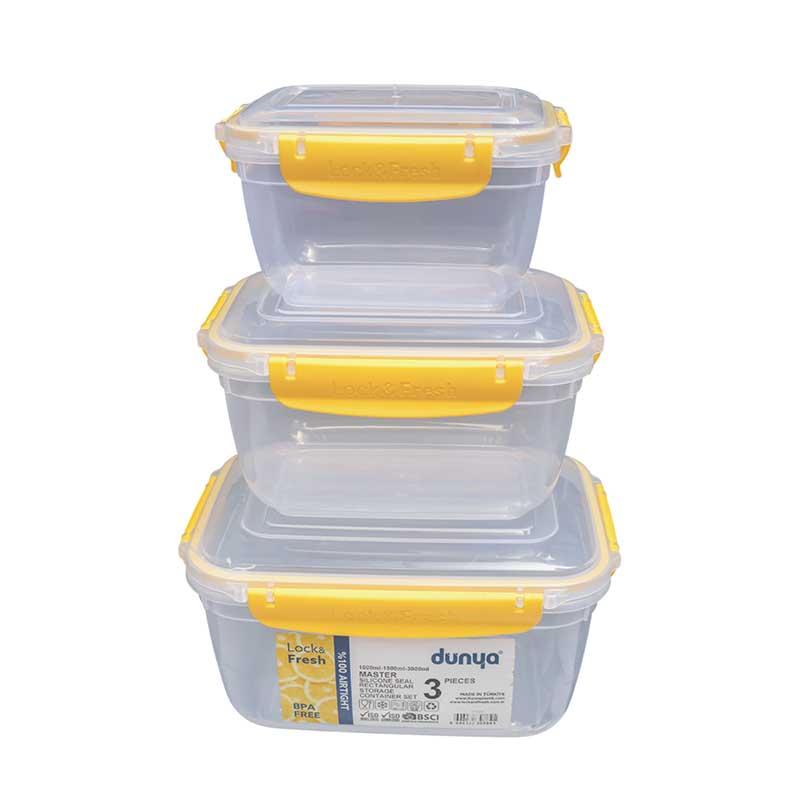 DUNYA 3PC Storage Containers Set #30884 – Durable, Multi-Purpose Kitchen & Home Storage DUNYA 3PC Storage Containers Set #30884 – Durable, Multi-Purpose Kitchen & Home Storage