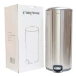 Storesome Stainless Steel Dustbin Round 30L
