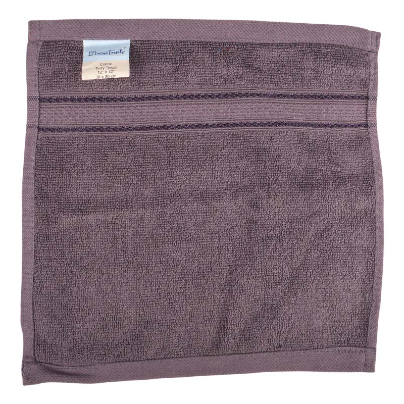 IMG_1761 Divine Touch Face Towel Grey 30X30Cm - Image 1