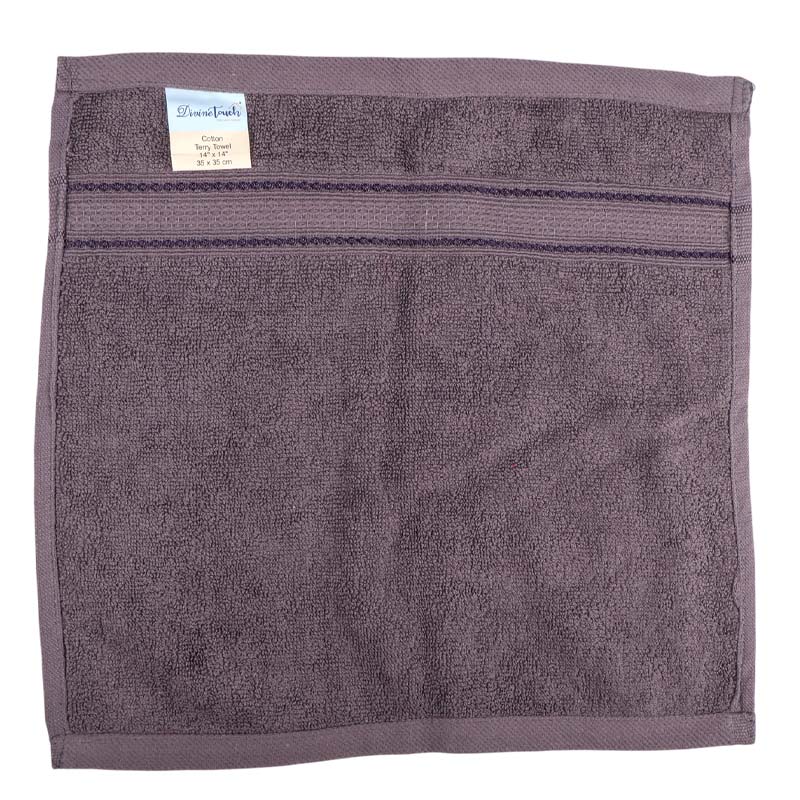 IMG_1785 Divine Touch Face Towel Grey 35X35Cm - Image 1