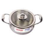 Vinod Platinum Triply Medium Belly Saucepot - 16Cm, 2L - Image 2