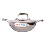Vinod Platinum Extra Deep Kadai With Stainless Steel Lid- 20Cm,1.8L