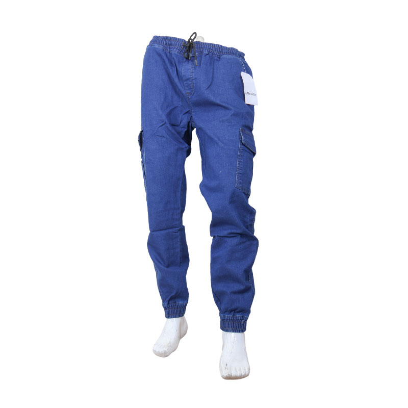 6642 Storesome Craxx Men Denim 6 Pocket Joggers #5341 Dk. Blue 38 - Image 1