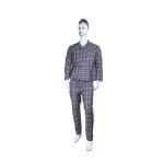 Storesome Craxx Men Cotton check Night Suit 2 pc set #K-066 Grey M