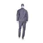 Storesome Craxx Men Cotton check Night Suit 2 pc set #K-066 Grey M - Image 2