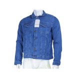Storesome Craxx Men Denim Jacket #4146 Light Blue L