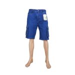 Storesome Craxx Men Denim Bermuda Cargo #3438 Mid Blue 36