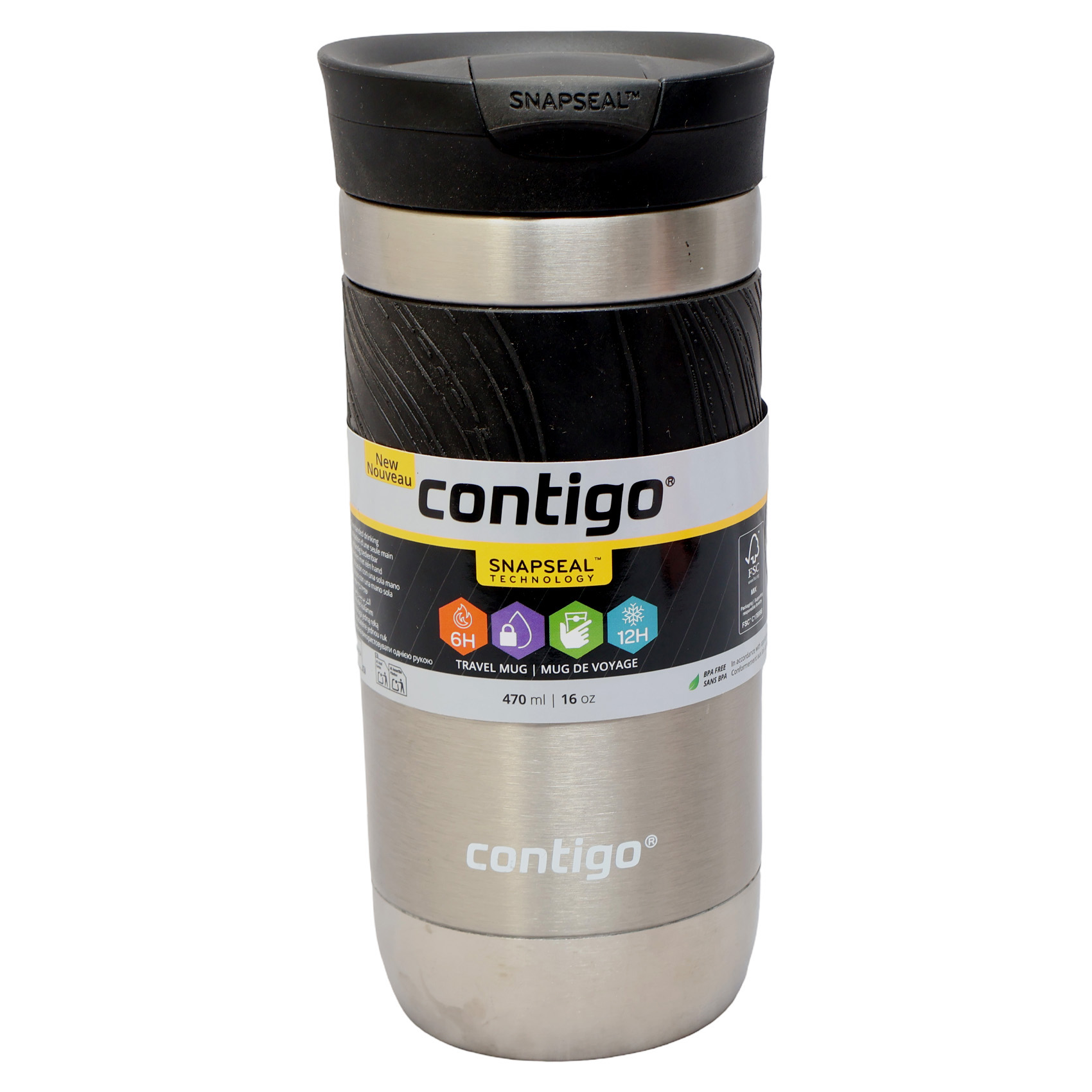 Contigo Byron 2.0 Ss 470ML Stainless Steel 2 Contigo Byron 2.0 Ss 470ML Stainless Steel - Image 1