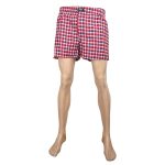 Storesome Craxx Men Cotton Checked Boxer #K-067 Red