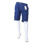 Storesome Craxx Men Denim Bermuda Cargo #3437 – Dark Blue (Size 38)