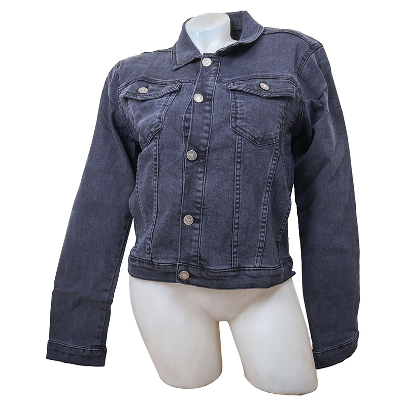Storesome Craxx Ladies Denim Jacket #1563-A Charcoal XL Storesome Craxx Ladies Denim Jacket #1563-A Charcoal XL - Image 1