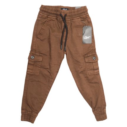 Storesome Craxx Boys Twill Joggers #10189 Brown – (3/4 Years)