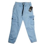 Craxx Girls Denim 6 Pocket Jogger Mid Blue #8164 Light Blue - (5/6 Yrs)