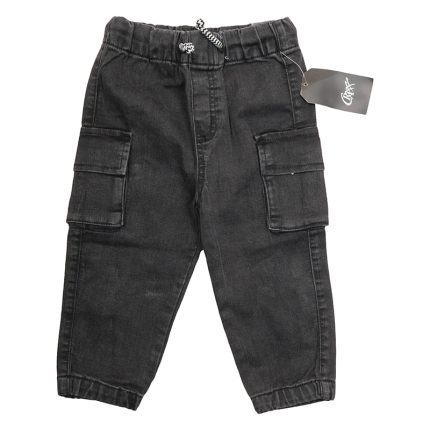 Storesome Craxx Infants Boys Denim Joggers #IN-B-228 Grey 24M