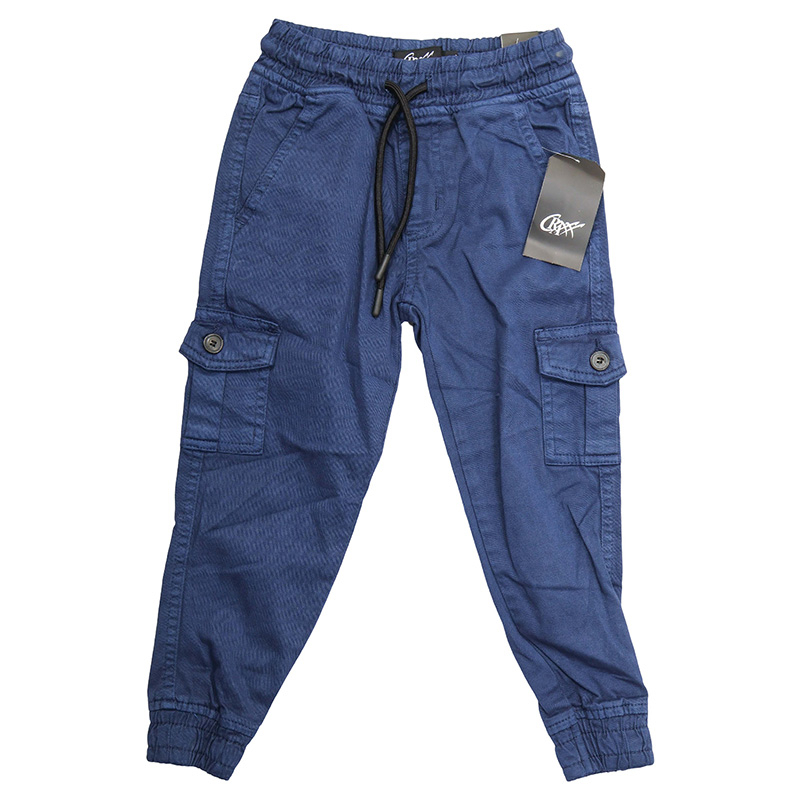 Craxx Boys Twill Joggers #10188 Navy (3/4 Years) Craxx Boys Twill Joggers #10188 Navy- (3/4 Years) - Image 1