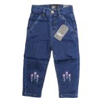Storesome Craxx Infants Girls Denim Emb Jeans #IN-G-245 Dark Blue 24M